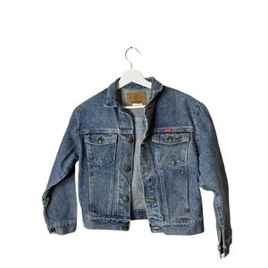 VTG Wrangler Denim Jacket Men Small Blue Jean‎ Trucker Cowboy Western womens